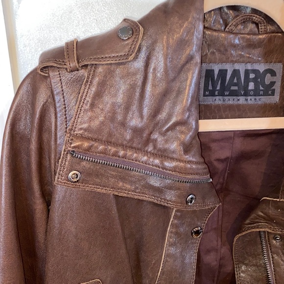 Andrew Marc New York CUIR Leather Moto Jacket - Picture 4 of 14